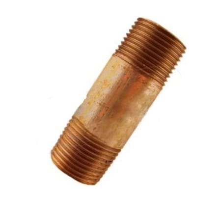 0.25 In. X 3 In. Cylindrical Bronze Nipple In Modern Style
